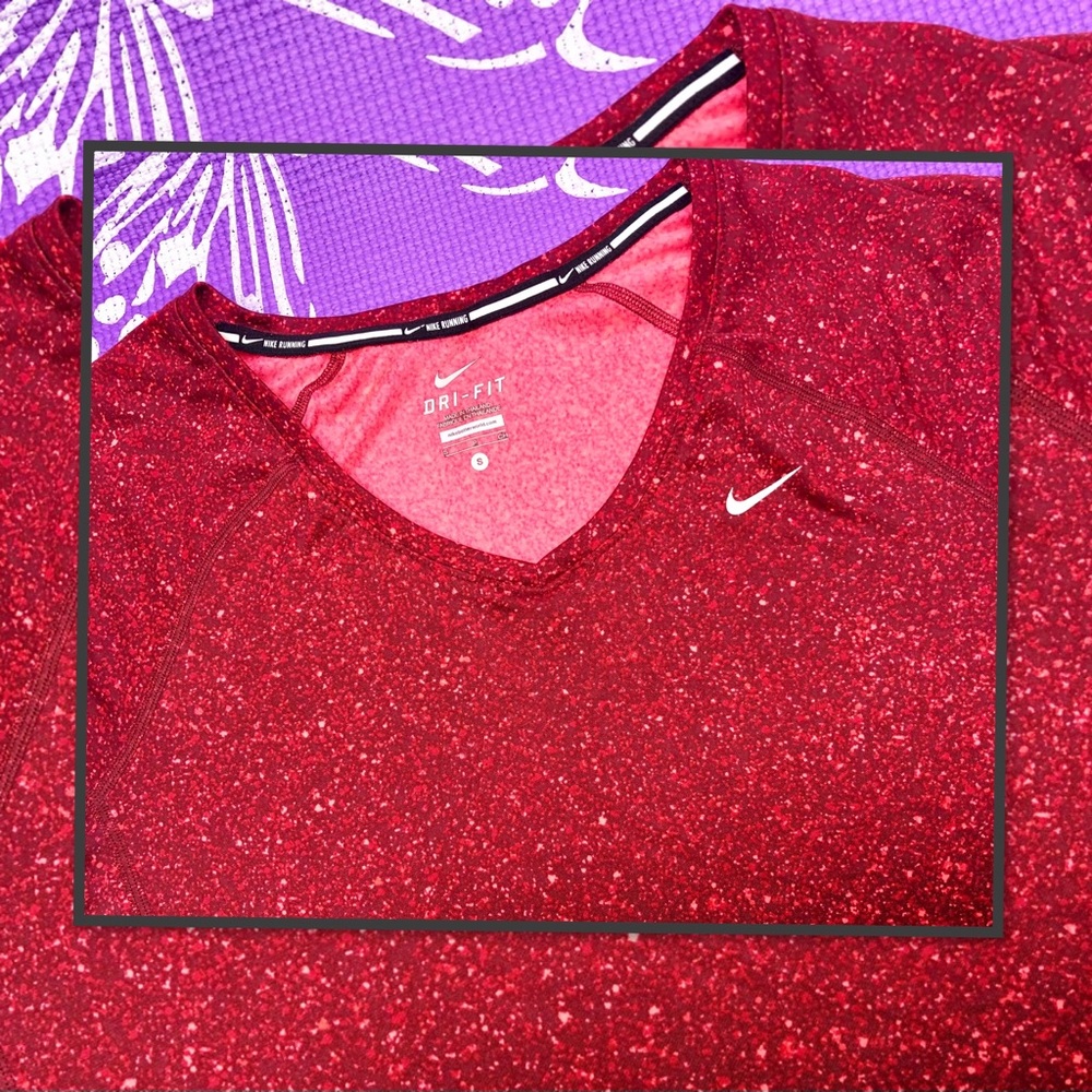 NIKE WOMENS DRI FIT RUNNING SHIRT S